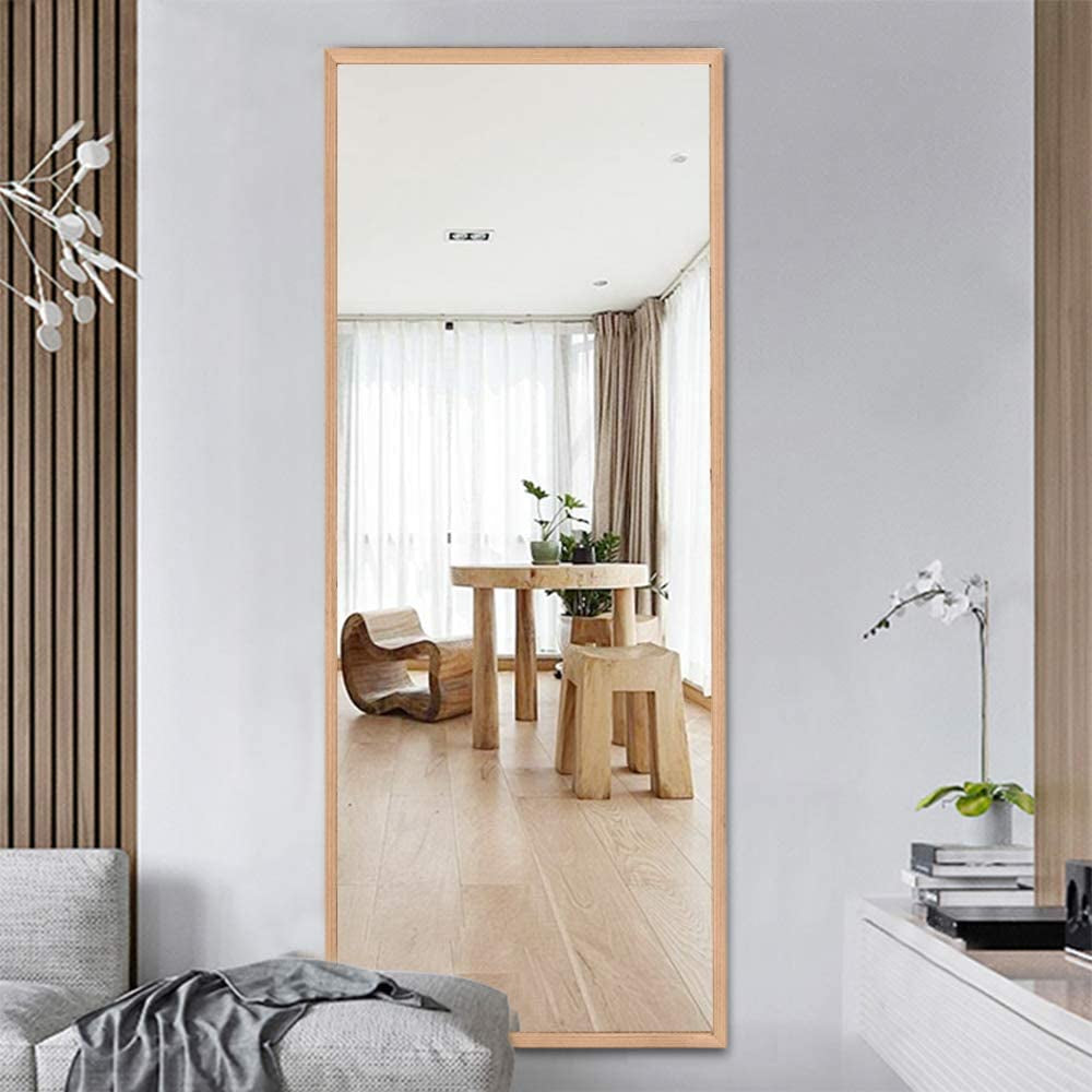 Luxury 65" Full Length Mirror – Large Solid Wood Floor Mirror for Bedroom, Living Room & Dressing Area