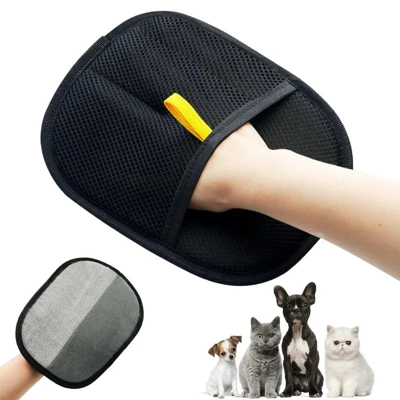 Double-Sided Pet Grooming Gloves for Cats and Dogs - Effective Deshedding and Hair Removal Tool