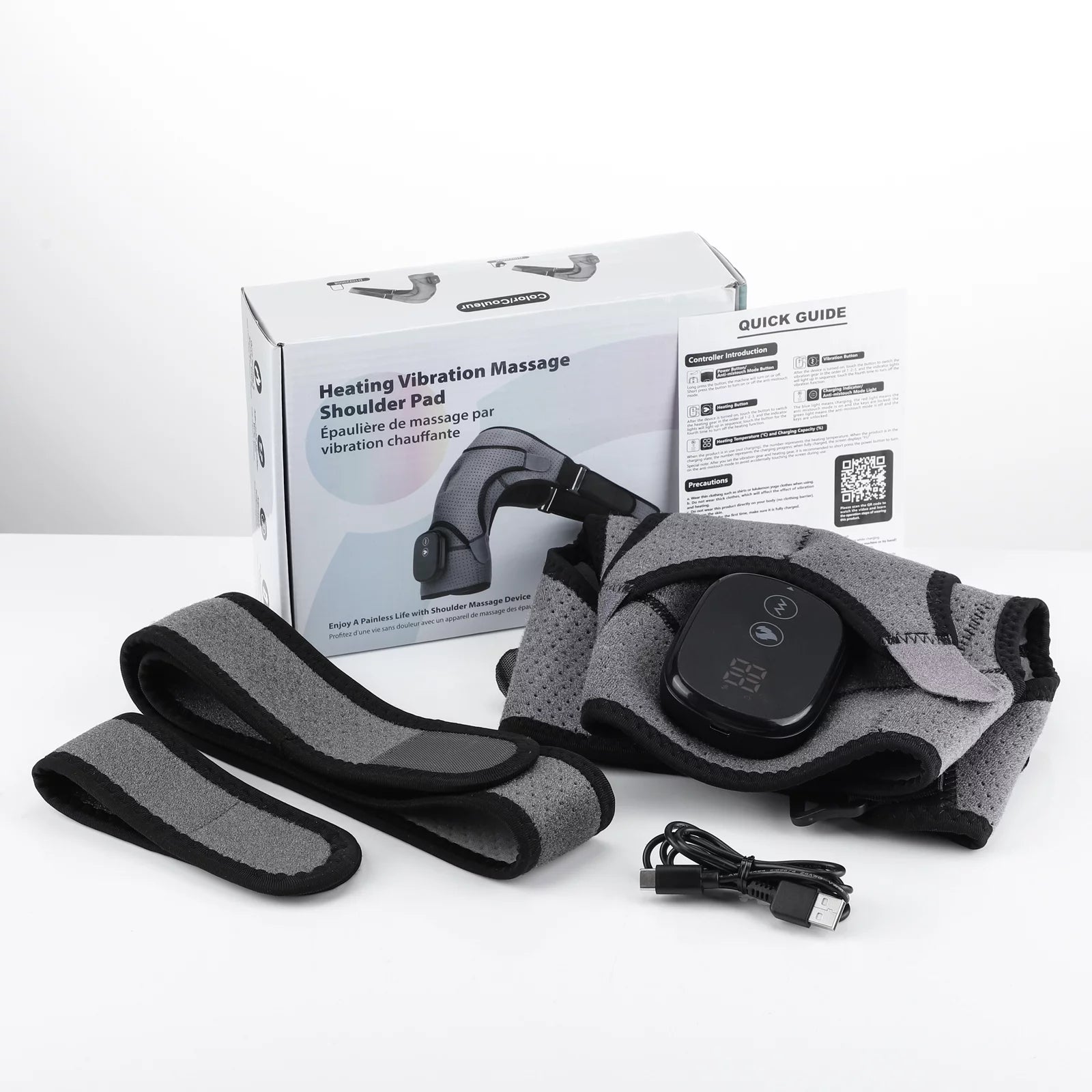 ThermaRelief™ Pro | Cordless Heated Shoulder Massager & Recovery Brace