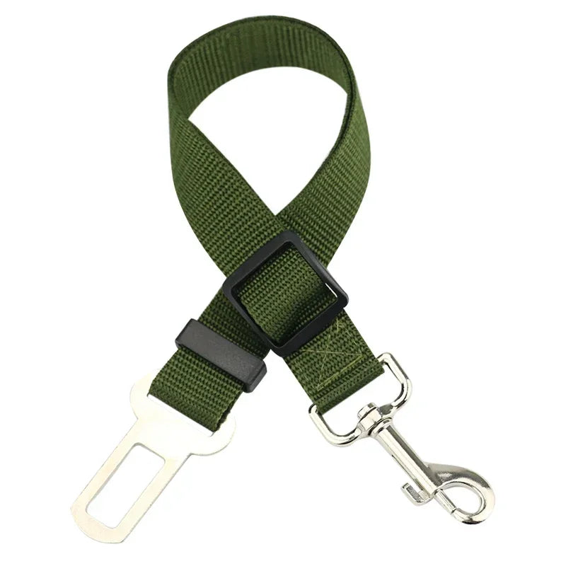 Adjustable Pet Car Seat Belt and Harness for Dogs and Cats - Safety Clip and Traction Lead Accessories