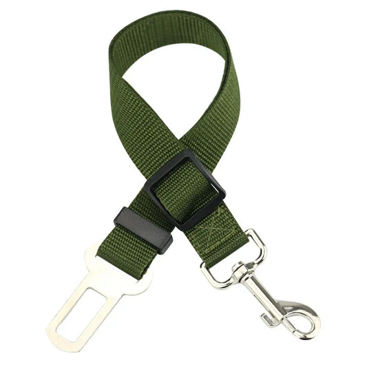 Adjustable Pet Car Seat Belt and Harness for Dogs and Cats - Safety Clip and Traction Lead Accessories