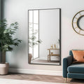 ✨ Large Full Length Mirror – Modern Black Frame Floor & Wall Mirror (52" x 32")