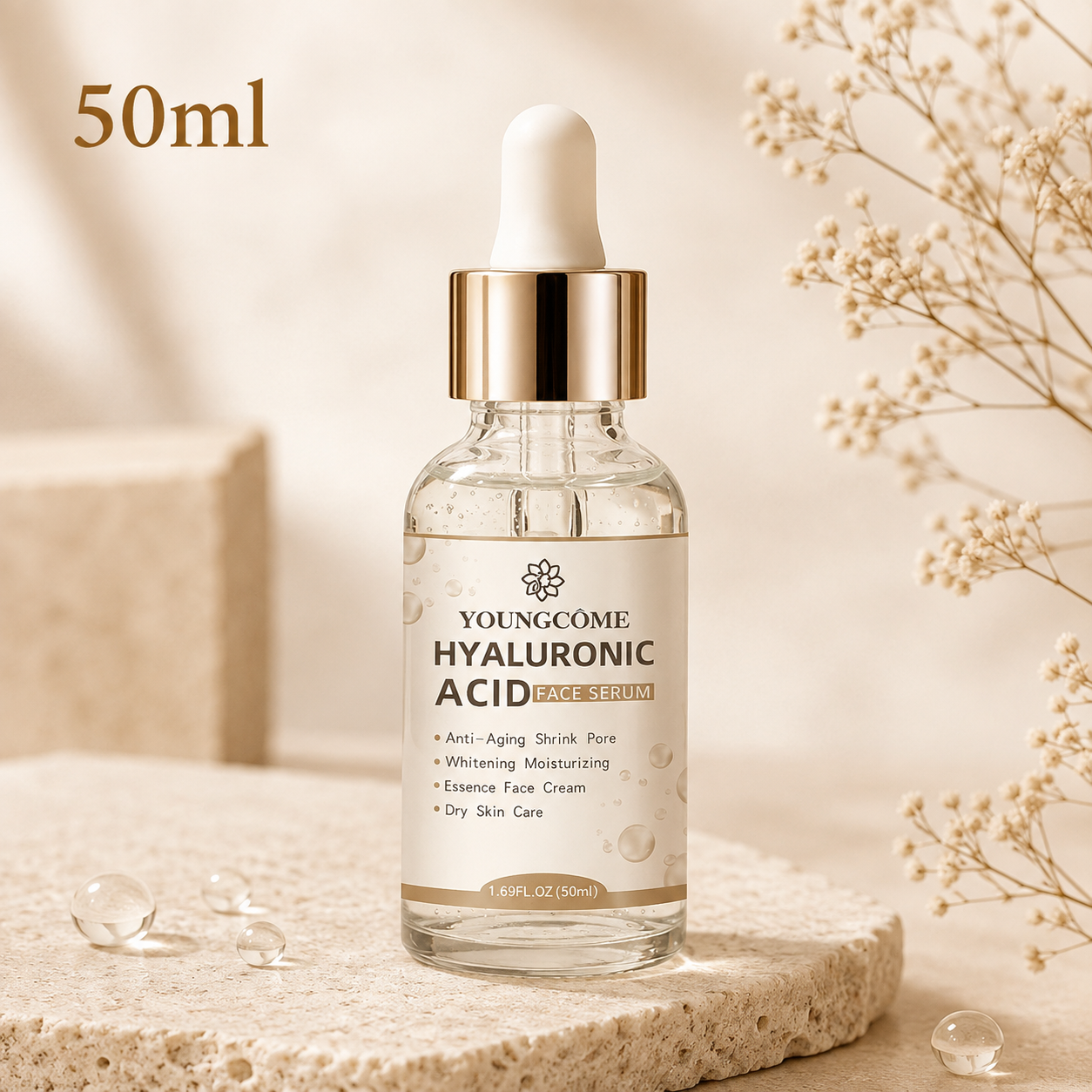 Korean Hyaluronic Acid Deep Hydration Essence | Plumping & Anti-Aging Facial Serum