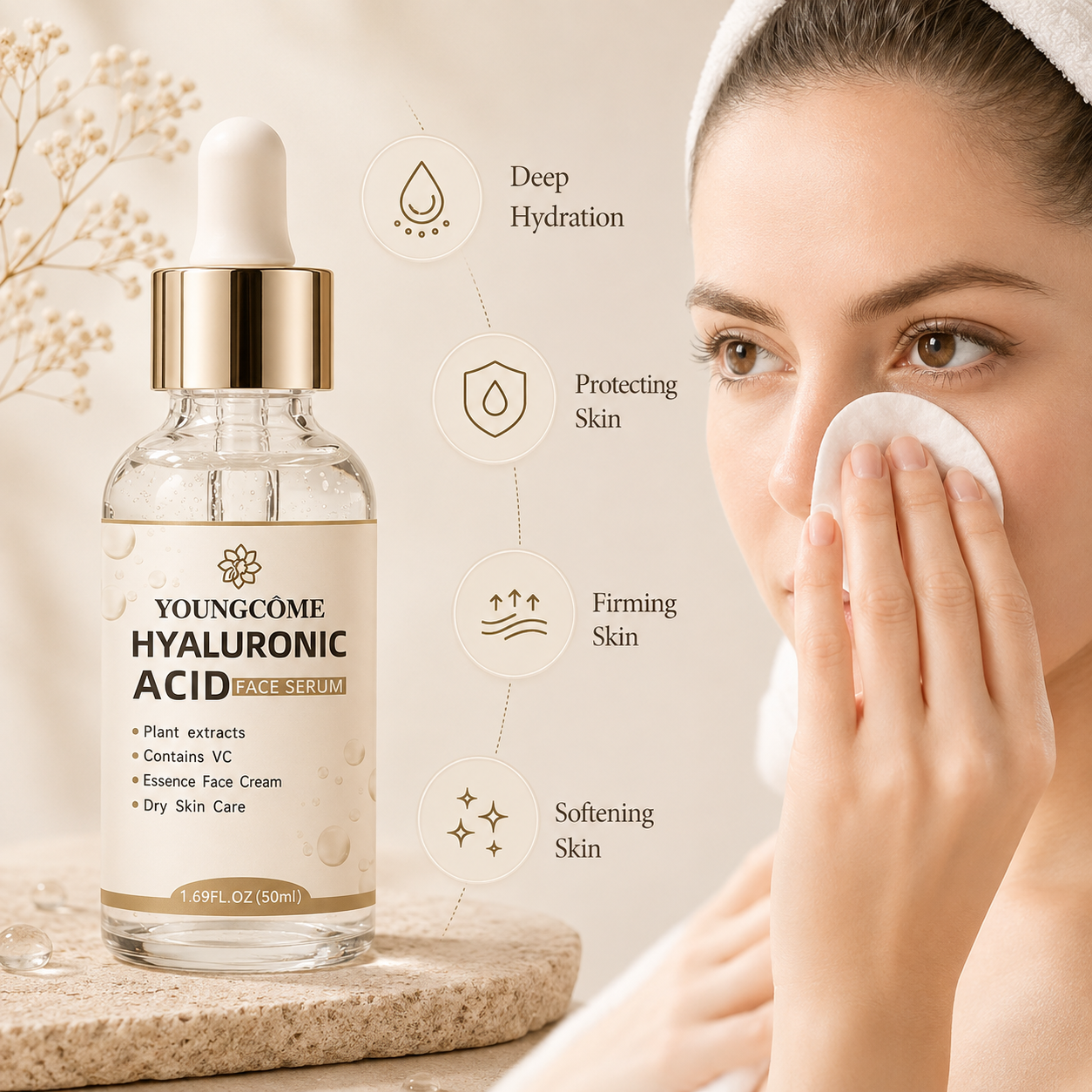 Korean Hyaluronic Acid Deep Hydration Essence | Plumping & Anti-Aging Facial Serum