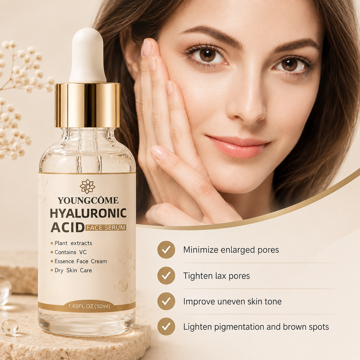 Korean Hyaluronic Acid Deep Hydration Essence | Plumping & Anti-Aging Facial Serum