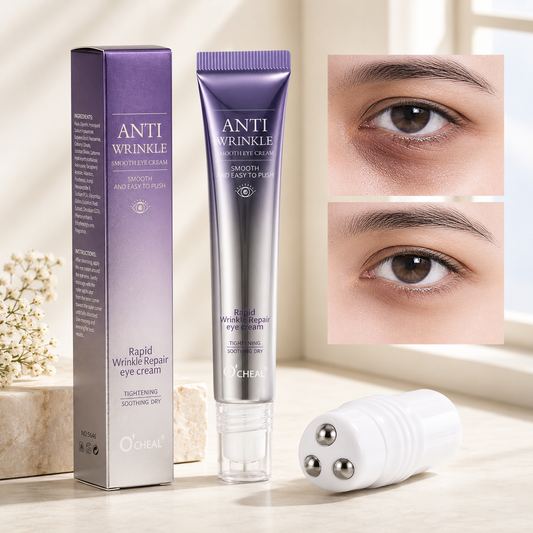 Korean Anti-Aging Eye Cream Roller – Hyaluronic Acid for Wrinkles, Dark Circles & Puffiness