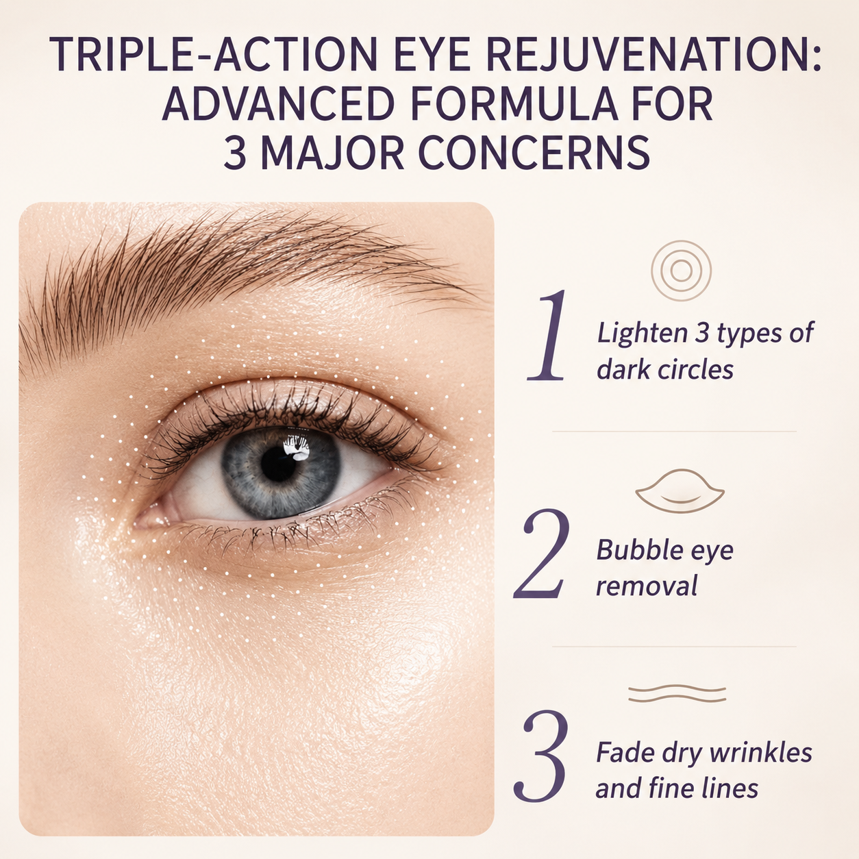 Korean Anti-Aging Eye Cream Roller – Hyaluronic Acid for Wrinkles, Dark Circles & Puffiness