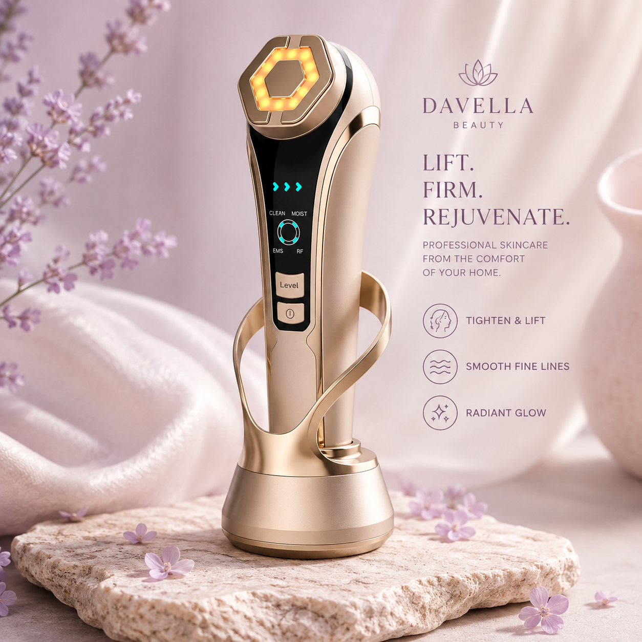RF Facial Lifting Device | EMS Microcurrent Anti-Aging Beauty Device