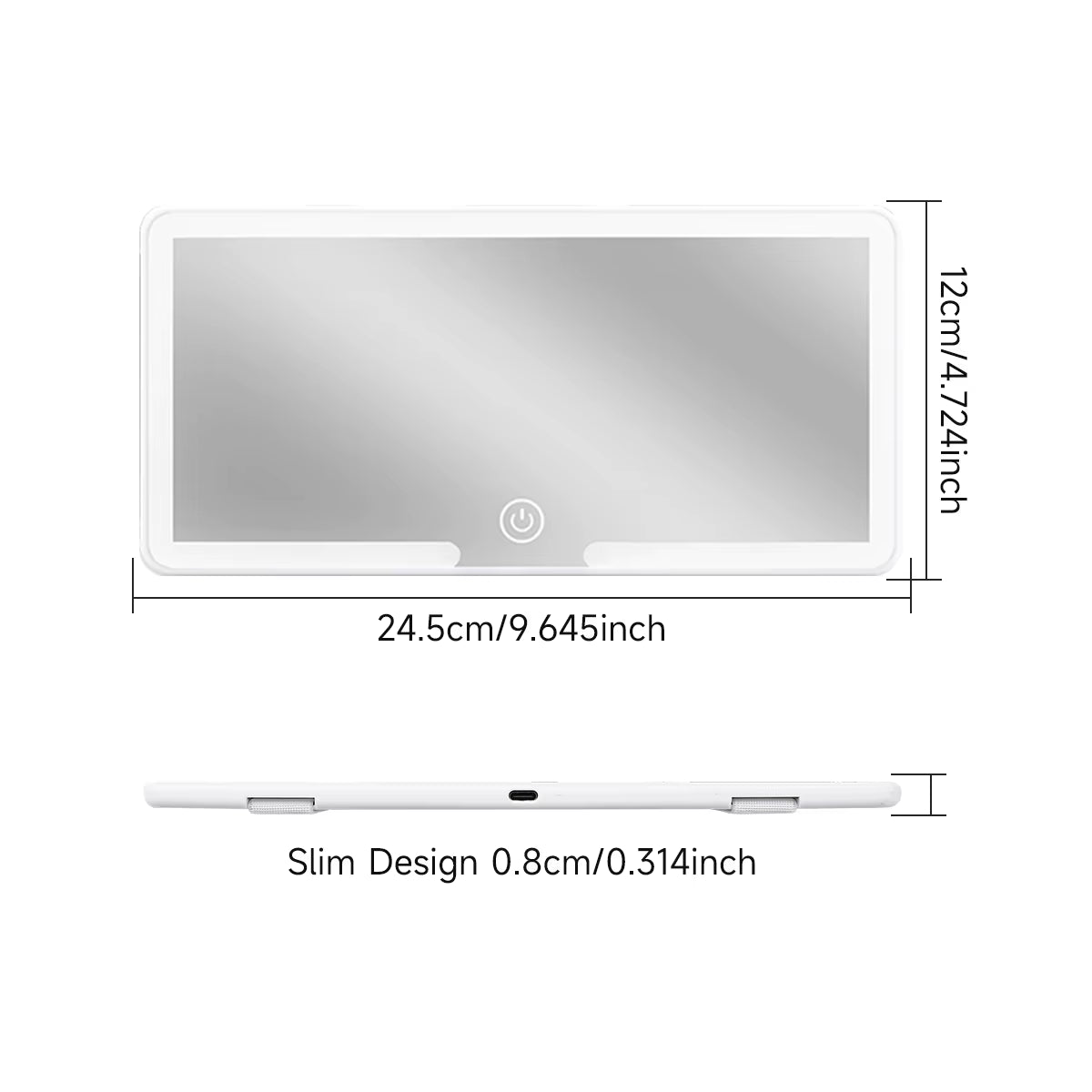 Rechargeable LED Makeup Mirror for Car Visor – HD Vanity Mirror with Adjustable Fill Light & Universal Fit