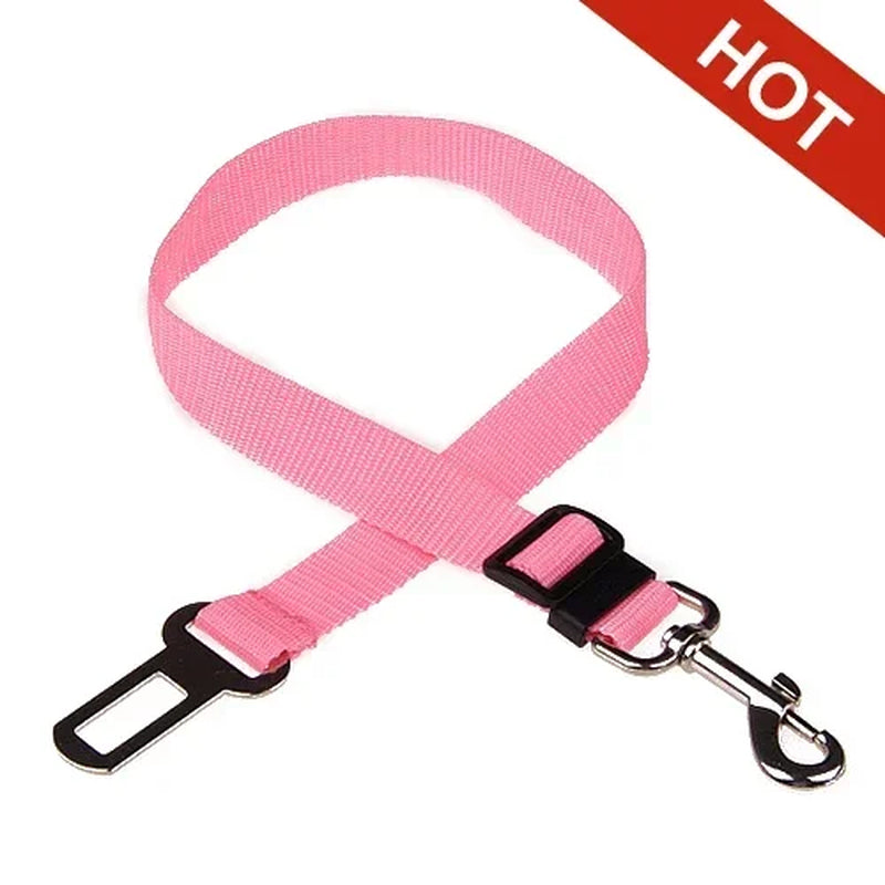 Adjustable Pet Car Seat Belt and Harness for Dogs and Cats - Safety Clip and Traction Lead Accessories