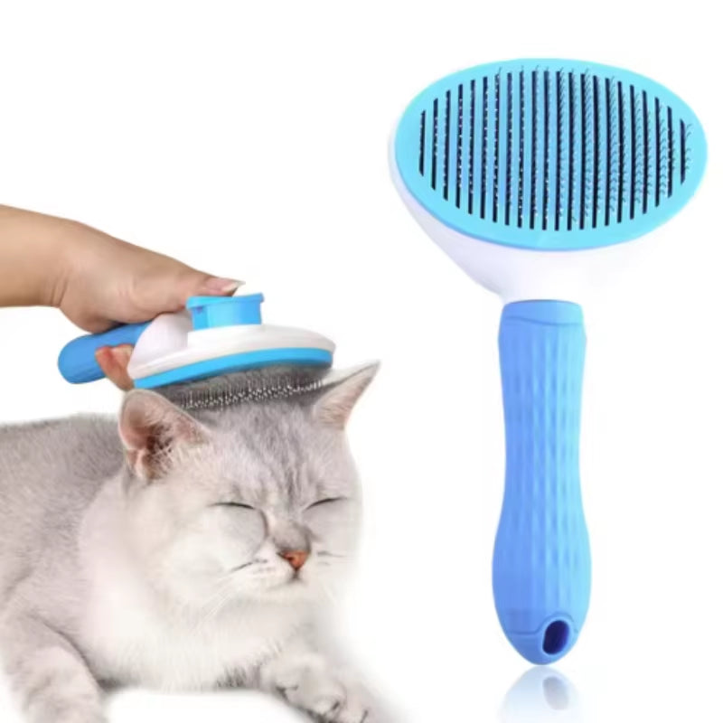 Self-Cleaning Pet Grooming Brush and Comb for Dogs and Cats - Dematting Tool and Hair Remover