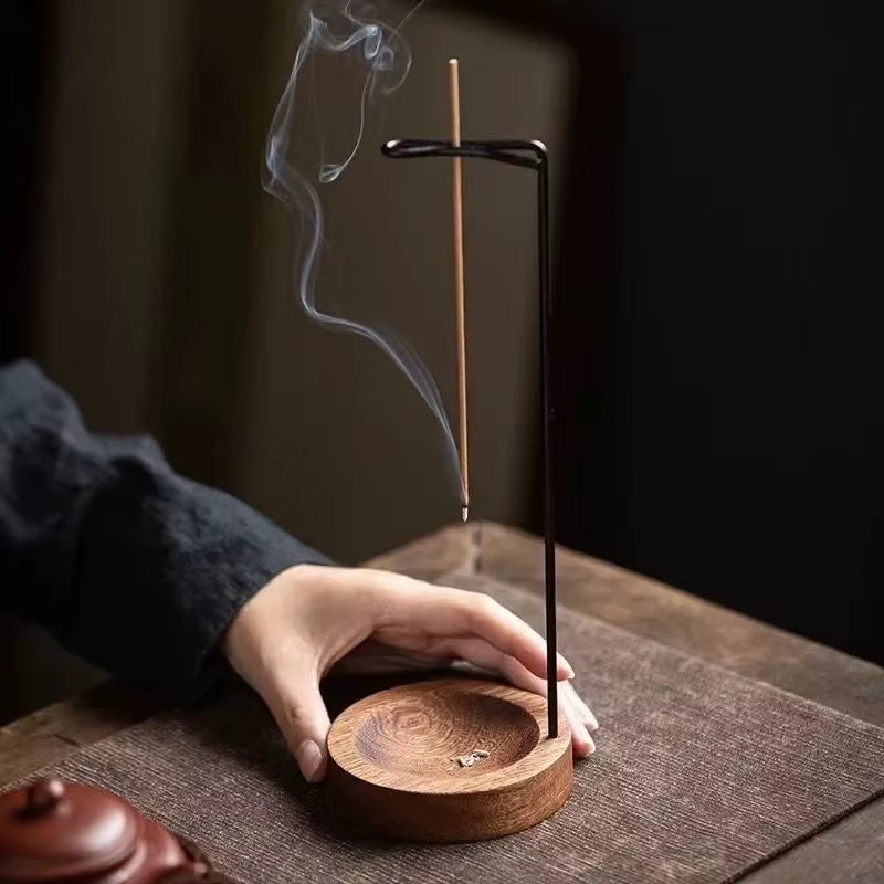 ZenFlow™ | Creative Upside-Down Incense Burner & Wooden Ash Tray