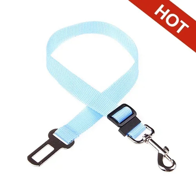 Adjustable Pet Car Seat Belt and Harness for Dogs and Cats - Safety Clip and Traction Lead Accessories