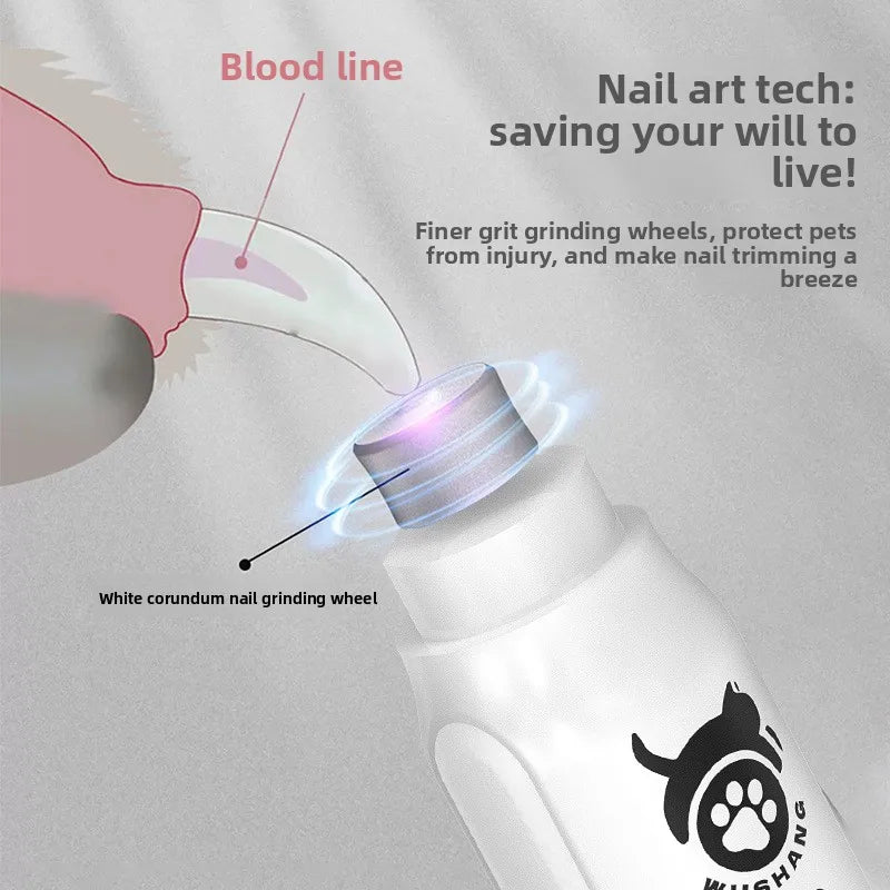 Electric Pet Nail Grinder and Clipper for Cats and Dogs - Professional Grooming Tool