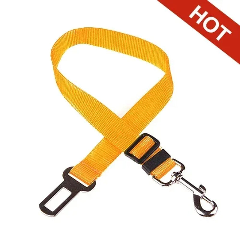 Adjustable Pet Car Seat Belt and Harness for Dogs and Cats - Safety Clip and Traction Lead Accessories