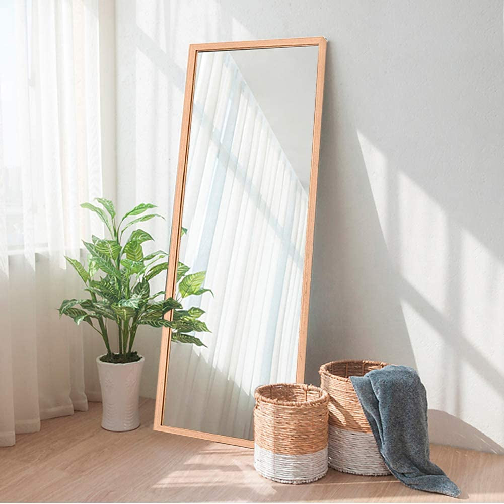 Luxury 65" Full Length Mirror – Large Solid Wood Floor Mirror for Bedroom, Living Room & Dressing Area