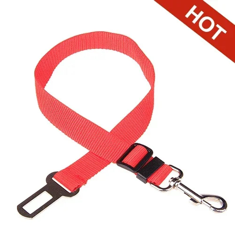 Adjustable Pet Car Seat Belt and Harness for Dogs and Cats - Safety Clip and Traction Lead Accessories
