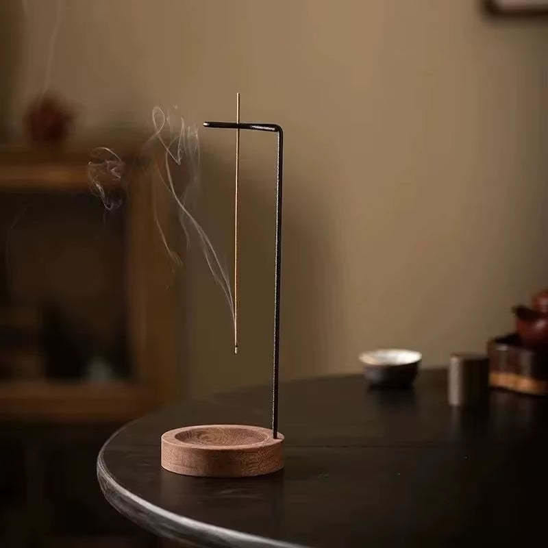 ZenFlow™ | Creative Upside-Down Incense Burner & Wooden Ash Tray