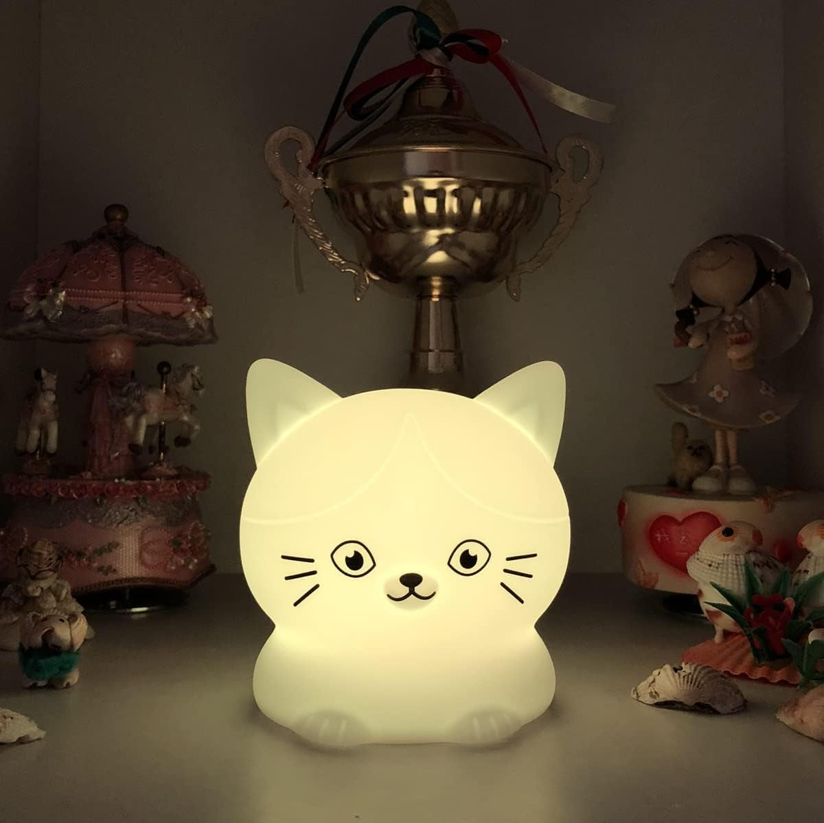 GlowTab™ Cat | Multi-Color Aesthetic Bedside Lamp