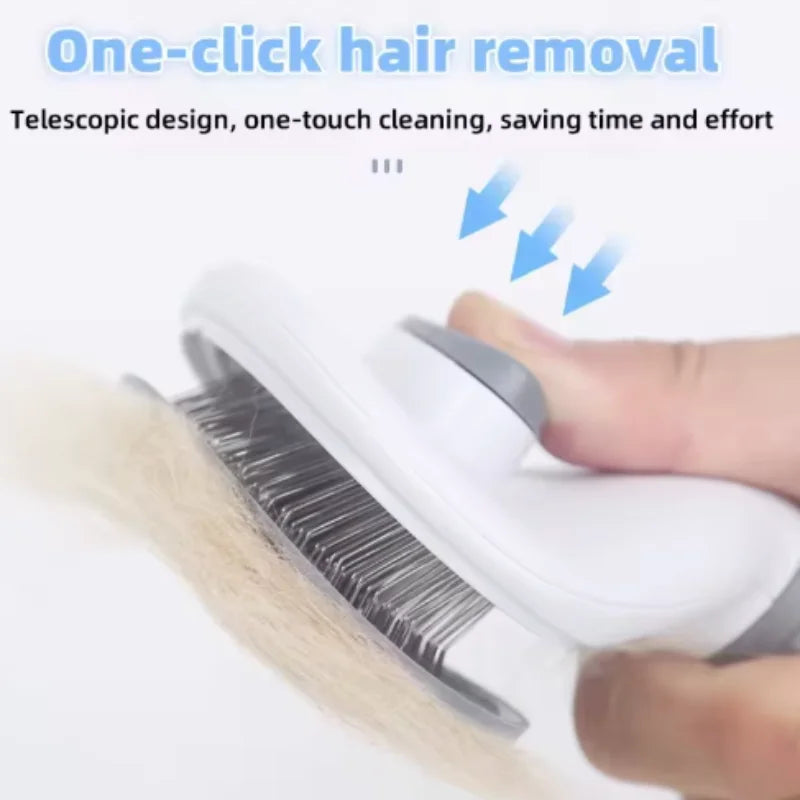Self-Cleaning Pet Grooming Brush and Comb for Dogs and Cats - Dematting Tool and Hair Remover