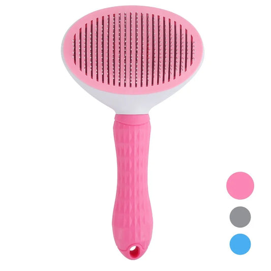 Self-Cleaning Pet Grooming Brush and Comb for Dogs and Cats - Dematting Tool and Hair Remover