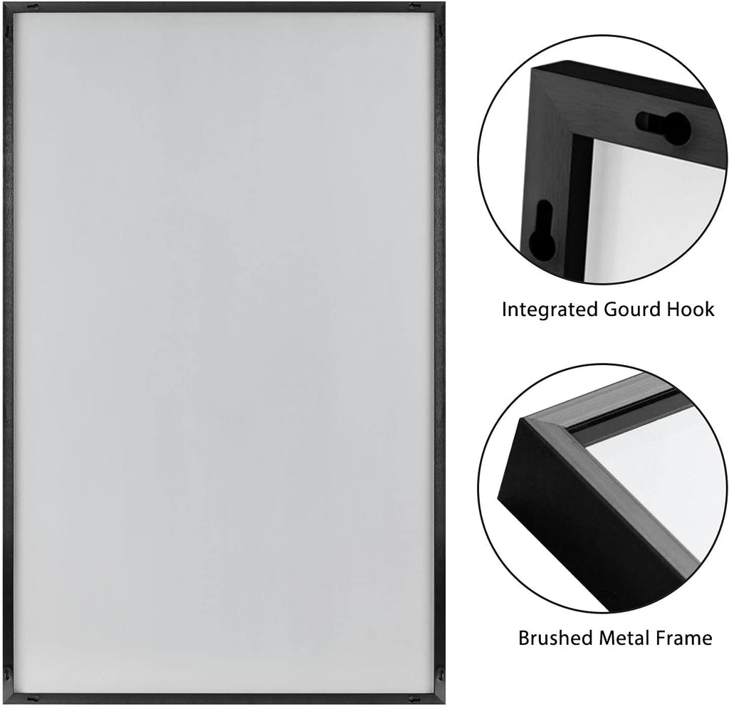 ✨ Large Full Length Mirror – Modern Black Frame Floor & Wall Mirror (52" x 32")