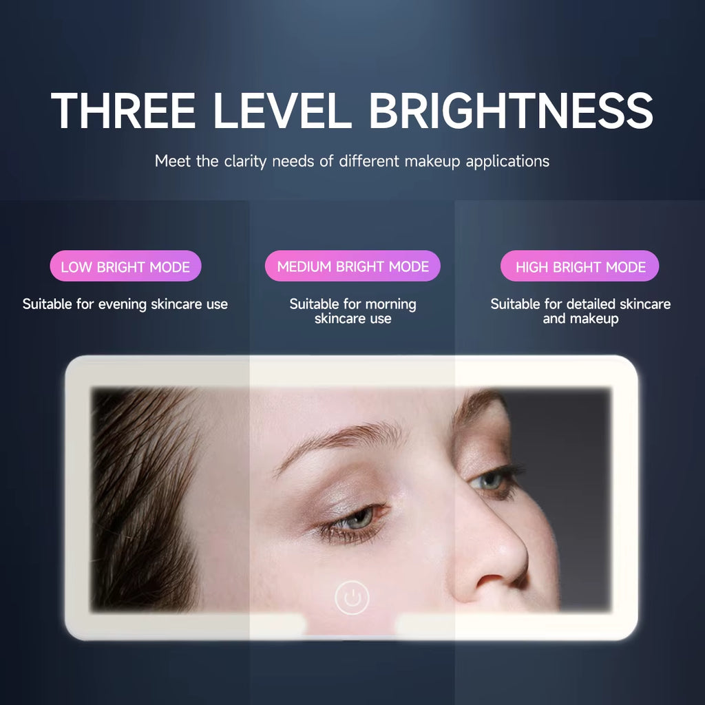 Rechargeable LED Makeup Mirror for Car Visor – HD Vanity Mirror with Adjustable Fill Light & Universal Fit
