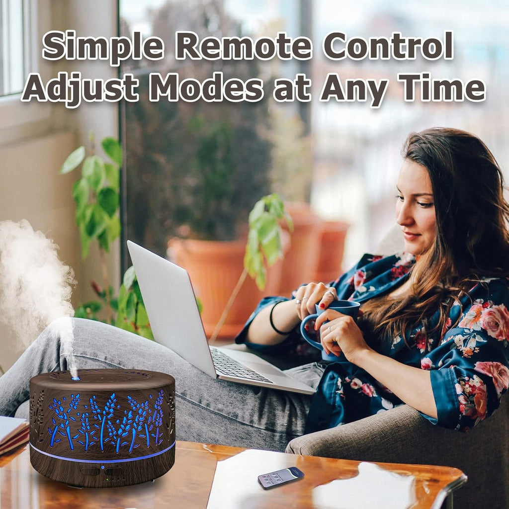 AuraMist™ Pro | 600ml Ultrasonic Aromatherapy Diffuser & Cool Mist Humidifier