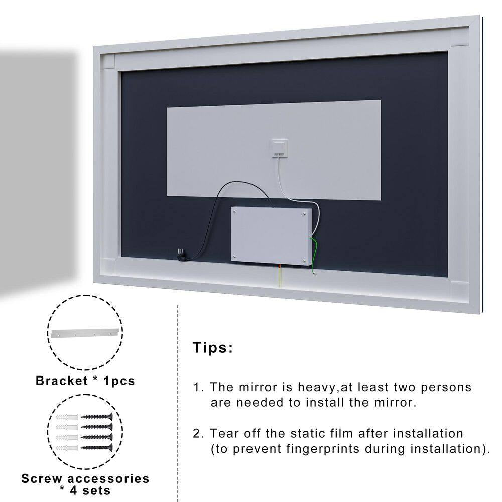 Premium 30" x 48" LED Bathroom Mirror – Anti-Fog, Frameless & Modern Design